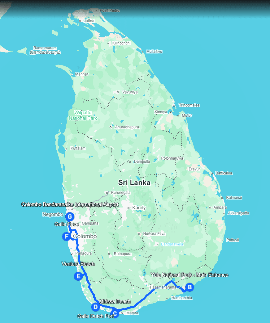 Adventure in week Journey Route