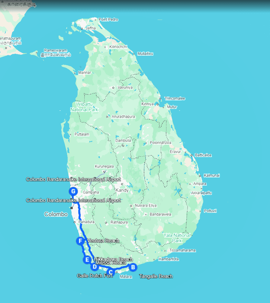 Explore Down South Journey Route